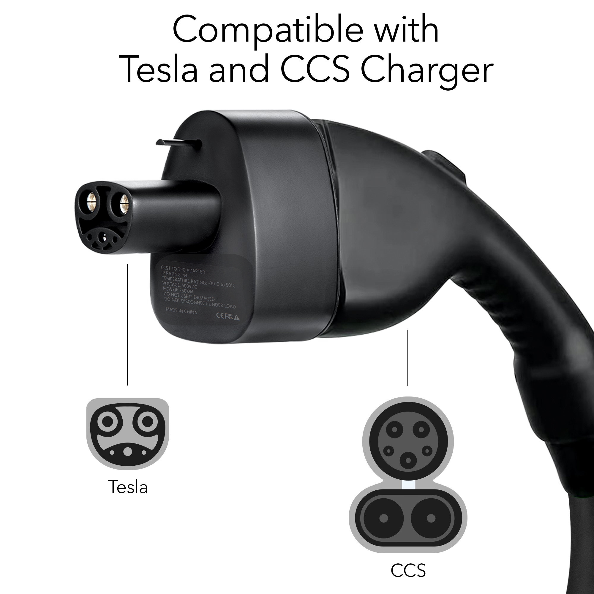  TESPLUS CCS to Tesla Adapter DC Fast CCS Charging Adapter for  Tesla Model 3/Y/S/X Max 250KW CCS Charger Adapter Compatible with Level 3  Fast Charging Station with CCS Plug : Automotive